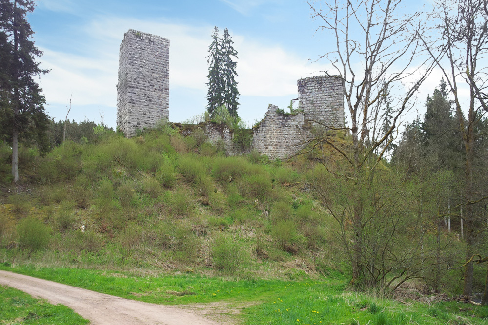 Burg Roggenbach (Weißenburg) (Roggenbacher Schlösser) im Landkreis Waldshut