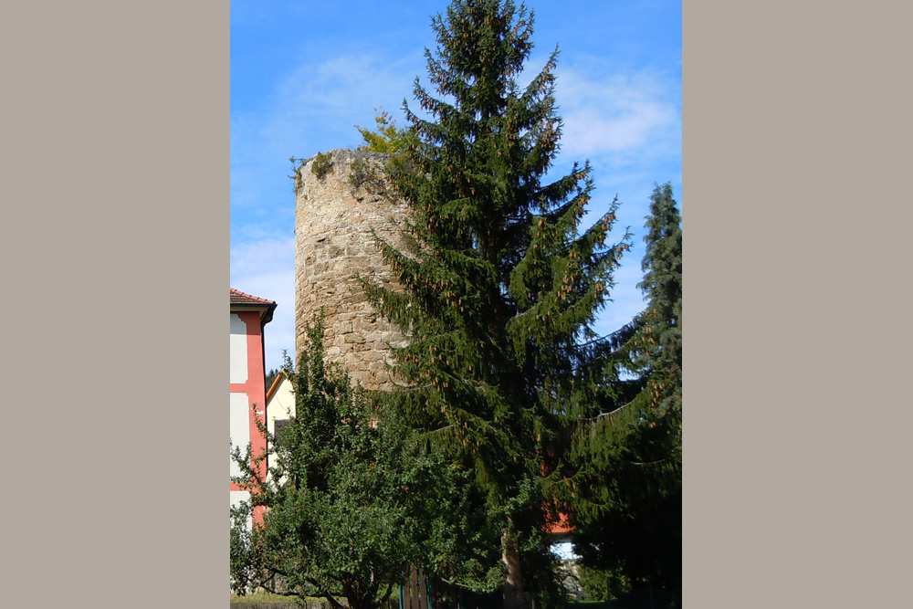 Wasserburgrest Obernau (Eselsturm) im Landkreis Tübingen
