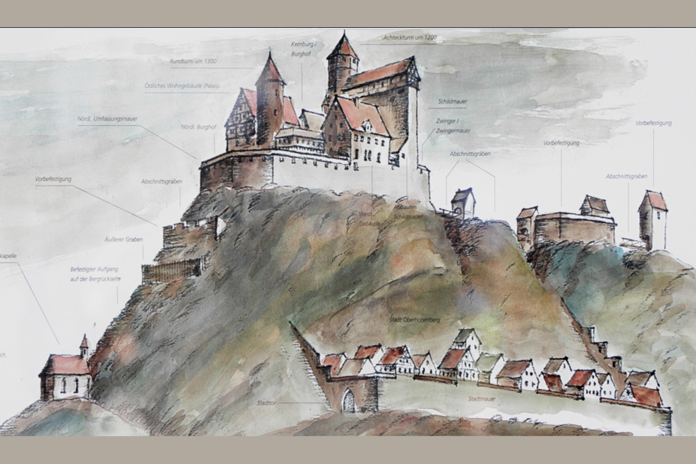 Burg Oberhohenberg (Hohenberg) im Zollernalbkreis
