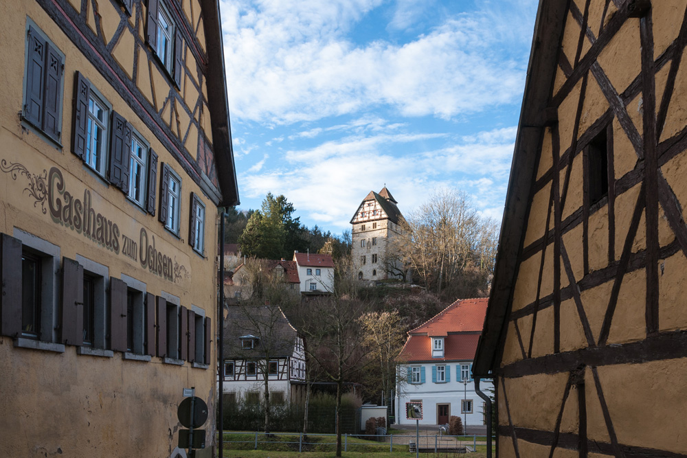 Burg Buchenbach (Schloss Buchenbach, Oberes Schloss oder Steinhaus) im Hohenlohekreis