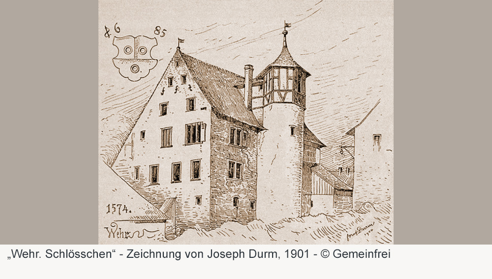Altes Schloss Wehr (Schloss Wehr, Herrenhaus, Alte Mühle) im Landkreis Waldshut