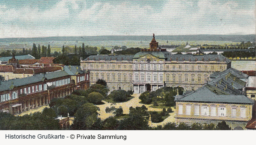 Schloss Rastatt - Historische Grußkarte Schloss Rastatt im Landkreis Rastatt
