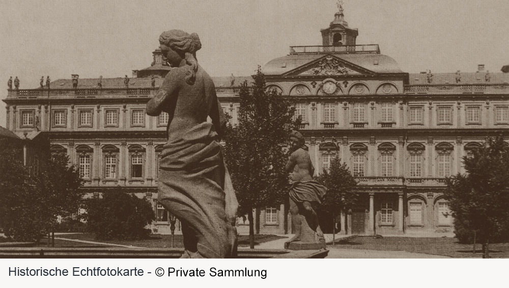 Schloss Rastatt - Historische Echtfotokarte Schloss Rastatt im Landkreis Rastatt