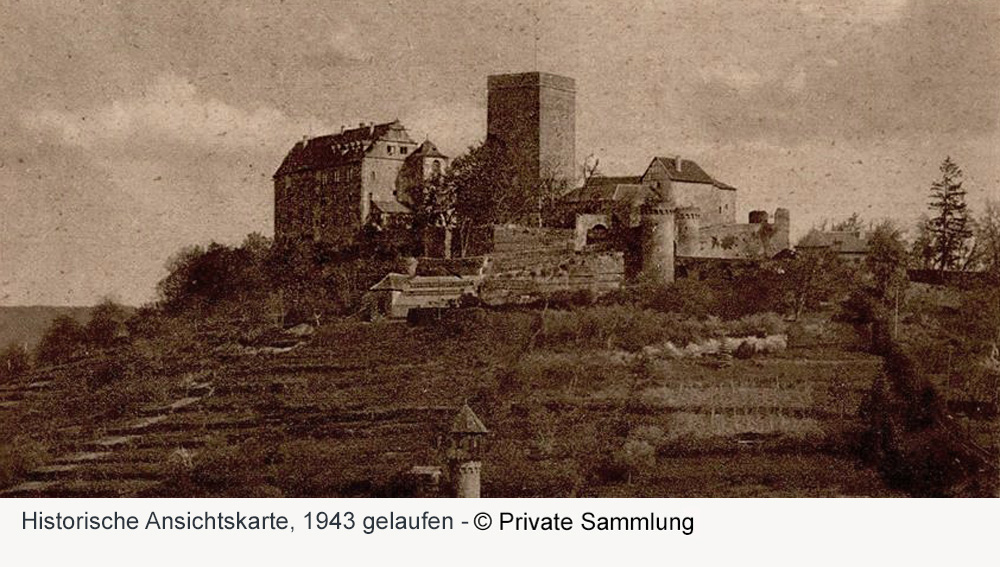 Burg Gamburg (Gamburg) - Historische Ansichtskarte, 1943 Burg Gamburg (Gamburg) im Main-Tauber-Kreis