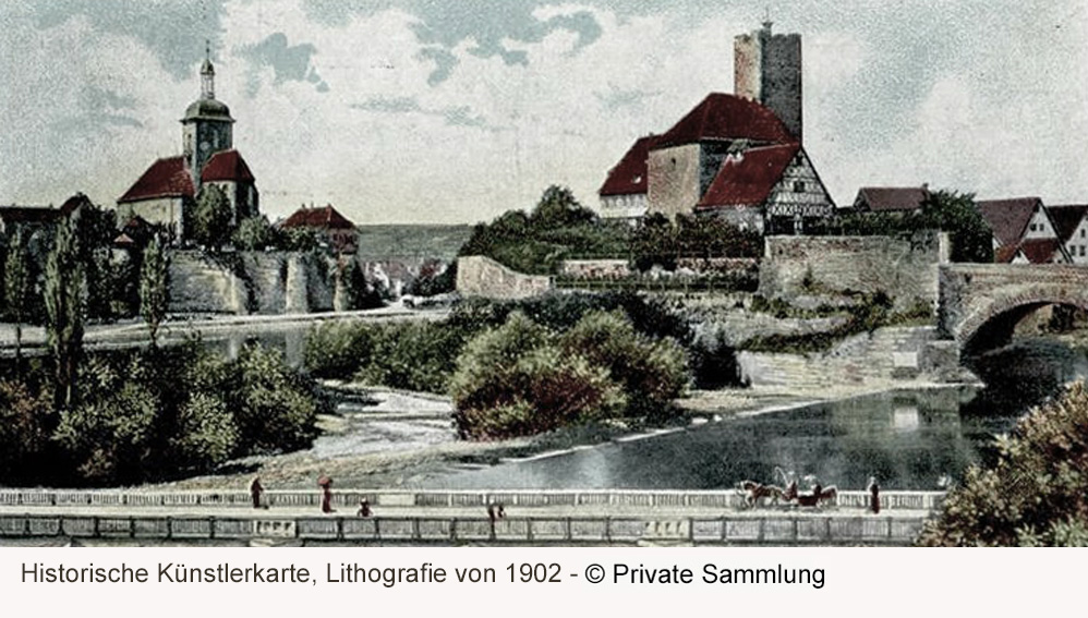 Wasserburg Lauffen (Lauffen am Neckar) (Unteres Schloss, Grafenburg) im Landkreis Heilbronn