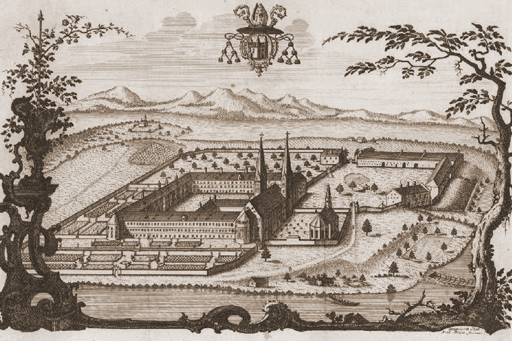 Kloster Herrenchiemsee (Herrenwörth – ehemaliges Benediktinerkloster und späteres Augustiner-Chorherren-Stift – Altes Schloss) im Landkreis Rosenheim