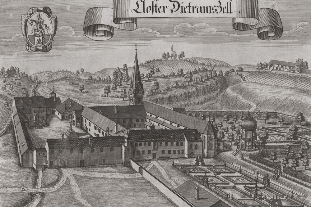 Kloster Dietramszell (ehemaliges Augustiner-Chorherren-Stift und heutiges Kloster der Salesianerinnen) im Landkreis Bad Tölz-Wolfratshausen