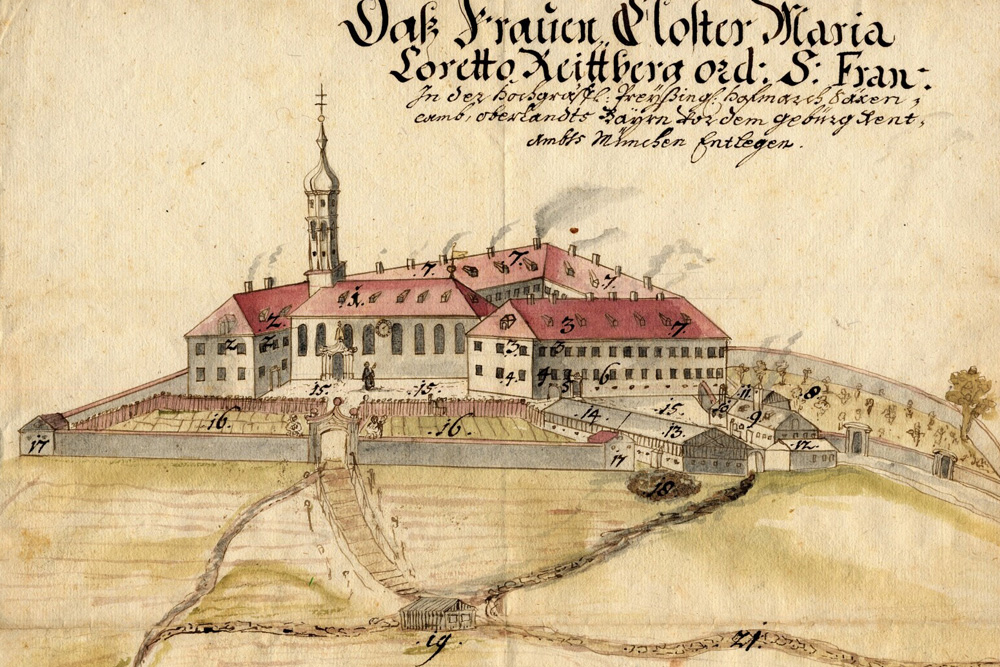 Franziskanerinnenkloster Reutberg (Kloster der Terziarinnen der Franziskaner) im Landkreis Bad Tölz-Wolfratshausen in Bayern