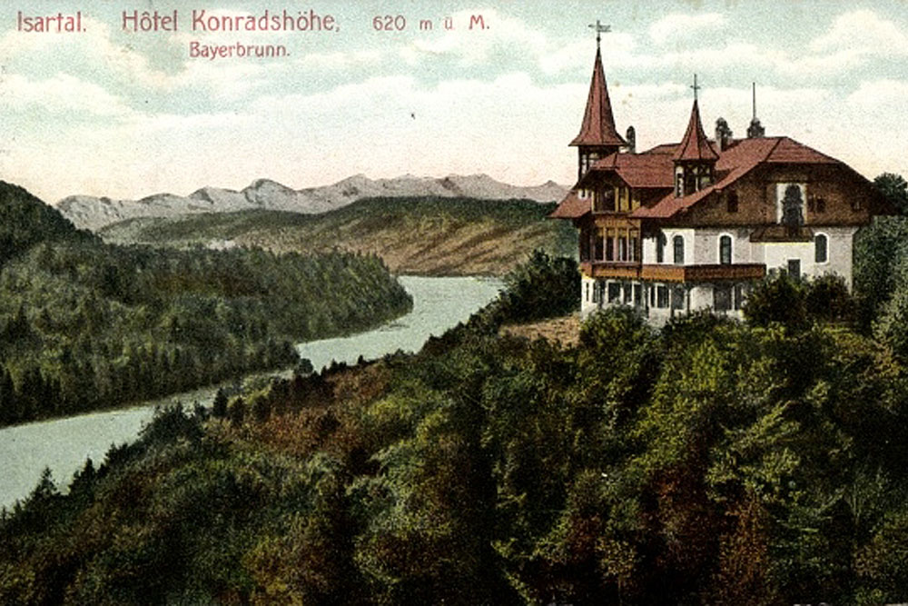Burg Baierbrunn (Pairbrunn, Pairbrunnen, Beigerbrunn, Konradshöhe) im Landkreis München