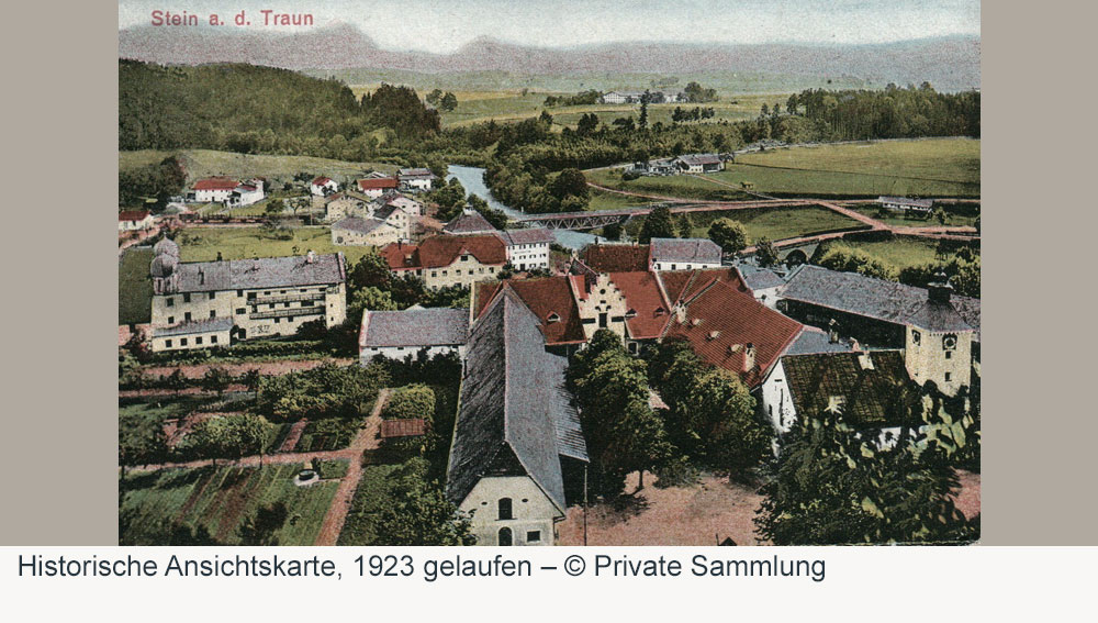 Schloss Stein an der Traun (Hochschloss, Unterschloss, Höhlenburg) im Landkreis Traunstein