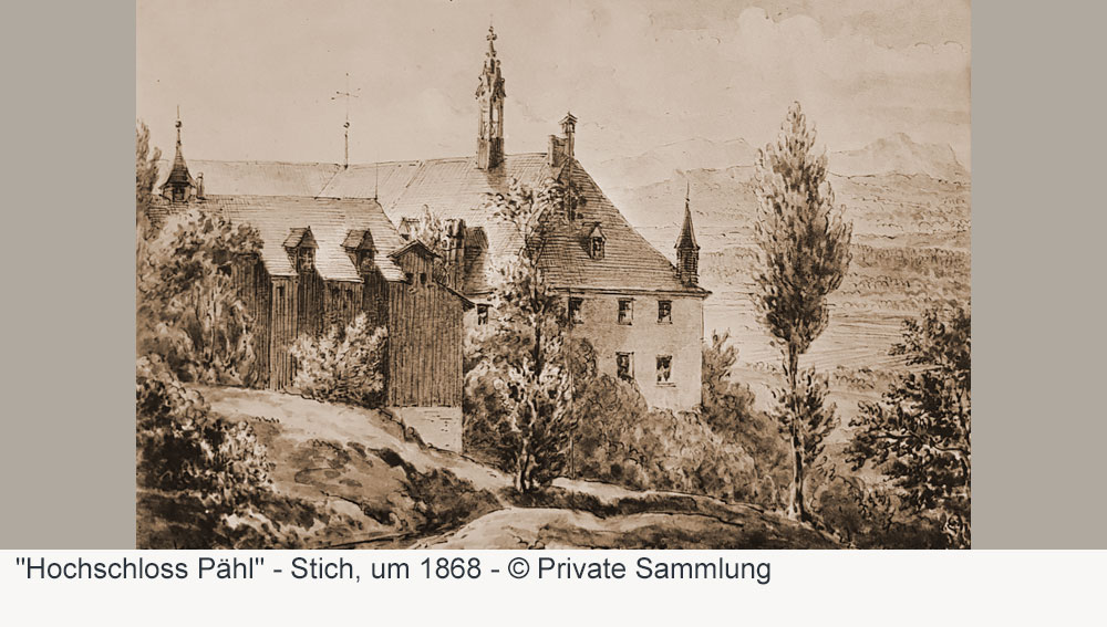 Hochschloss Pähl (Oberes Schloss) im Landkreis Weilheim-Schongau