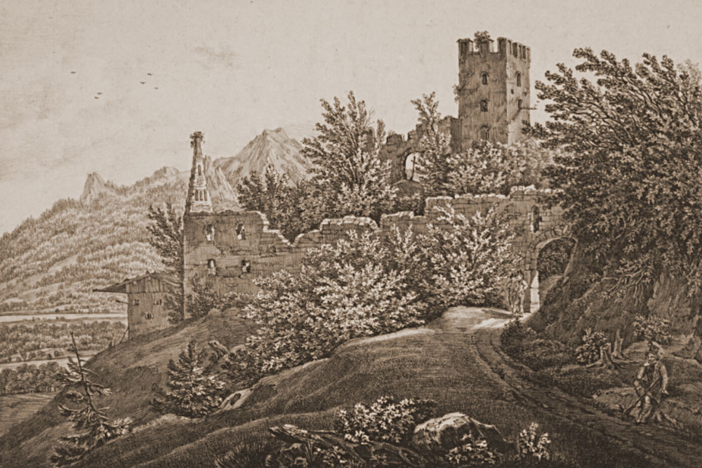Burg Unter-Falkenstein (Flintsbach am Inn) (Neu-Falkenstein) im Landkreis Rosenheim
