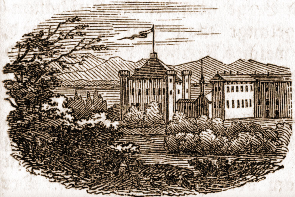 Schloss Possenhofen (Altes Schloss und Neues Schloss – auch Hufeisenbau genannt) im Landkreis Starnberg