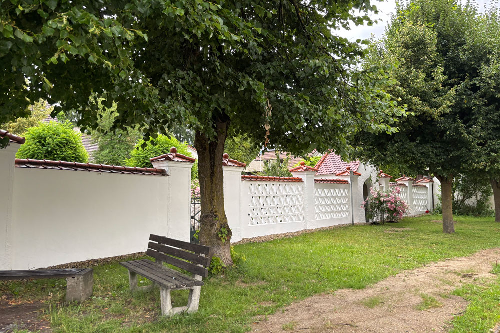 Schlossmauer von Schloss Freinhausen im Landkreis Pfaffenhofen an der Ilm