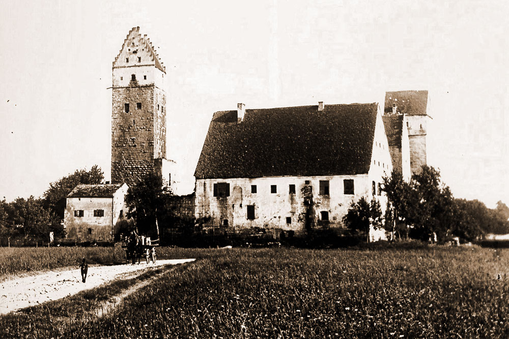 Wasserburg Nassenfels (Teilruine) – Historische Aufnahme, um 1920 Wasserburg Nassenfels (Teilruine) im Landkreis Eichstätt