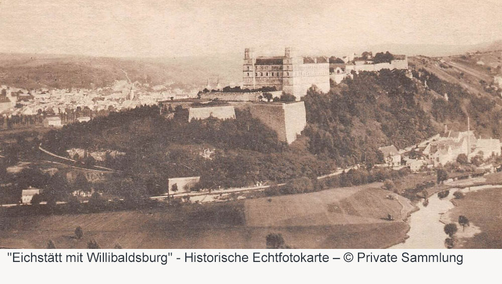 Willibaldsburg - Historische Echtfotokarte Willibaldsburg im Landkreis Eichstätt