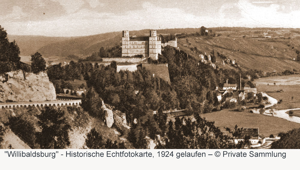 Willibaldsburg - Historische Echtfotokarte, 1924 gelaufen Willibaldsburg im Landkreis Eichstätt