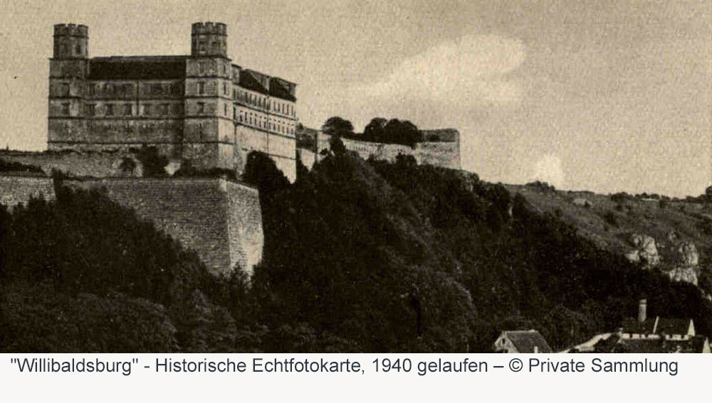Willibaldsburg - Historische Echtfotokarte, 1940 gelaufen Willibaldsburg im Landkreis Eichstätt