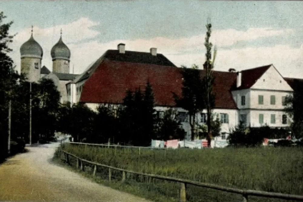 Kloster Seeon (ehemalige Benediktinerabtei, Schloss) - Historische Ansichtskarte, 1903 gelaufen Kloster Seeon (ehemalige Benediktinerabtei, Schloss) im Landkreis Traunstein