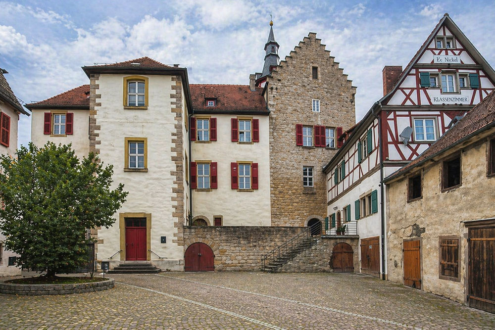 Wasserschloss Creglingen (Schloss Creglingen) im Main-Tauber-Kreis