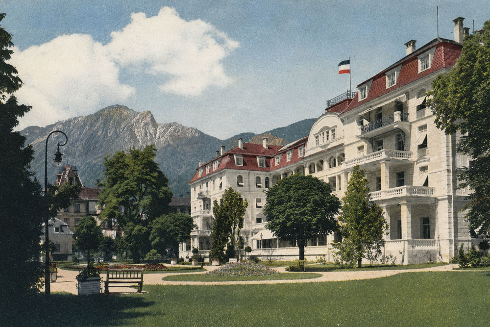 Burg Axelmannstein (Schloss Axelmannstein, Burg Achselmannstein) - Historische Künstlerkarte Burg Axelmannstein (Schloss Axelmannstein, Burg Achselmannstein) im Landkreis Berchtesgadener Land