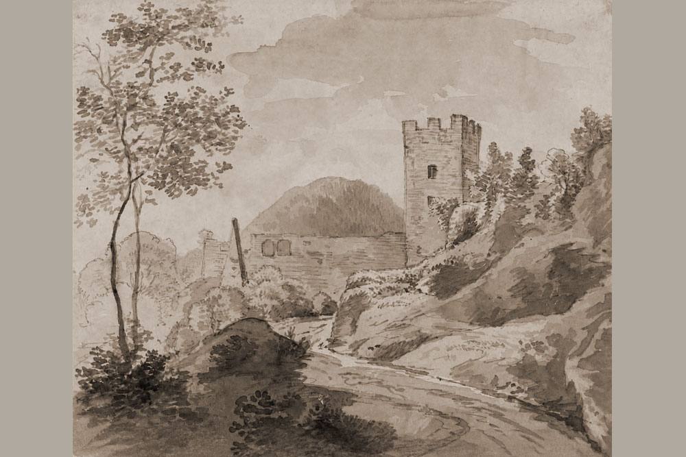 Burg Unter-Falkenstein (Flintsbach am Inn) (Neu-Falkenstein) – Zeichnung Ansicht 2, 1803 Burg Unter-Falkenstein (Flintsbach am Inn) (Neu-Falkenstein) im Landkreis Rosenheim
