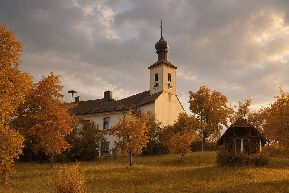 Kirchhofbefestigung Walting (Wehrkirche St. Johann Evangelist) Kirchhofbefestigung Walting (Wehrkirche St. Johann Evangelist) im Landkreis Eichstätt