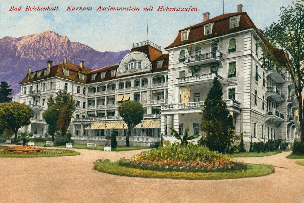 Burg Axelmannstein (Schloss Axelmannstein, Burg Achselmannstein) – Historische Grußkarte, 1922 gelaufen Burg Axelmannstein (Schloss Axelmannstein, Burg Achselmannstein) im Landkreis Berchtesgadener Land