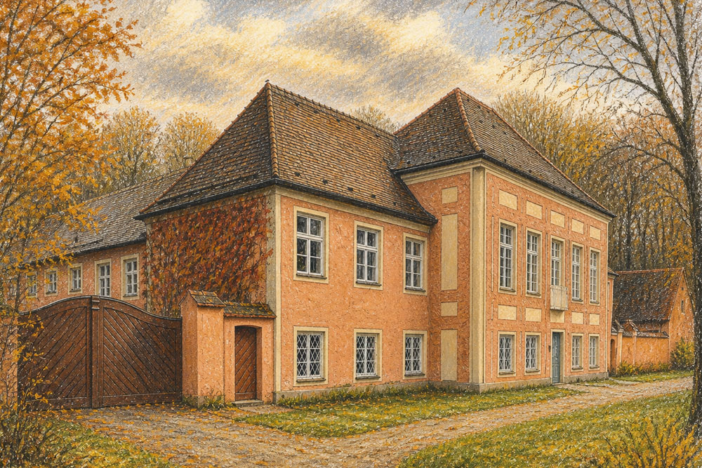 Schlösschen Birkenleiten (Edelsitz Birkenleiten, Adelssitz, Bürkenleuthen) in München-Giesing-Harlaching