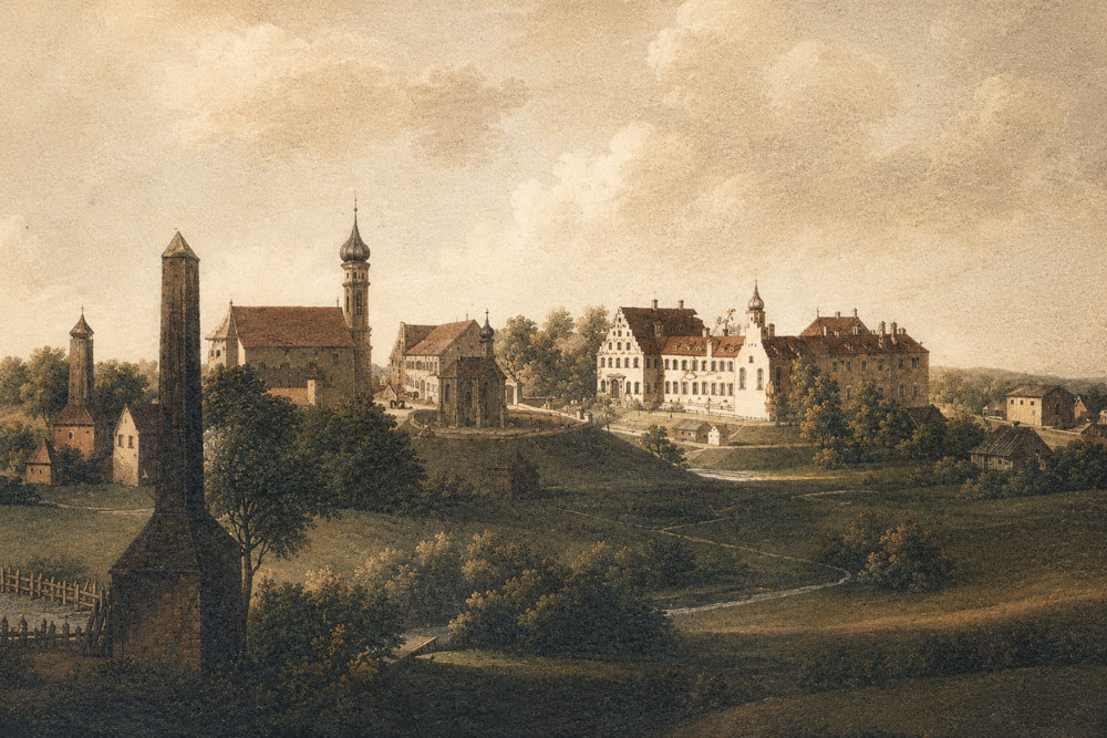 Schloss Schwaben - Deckengemälde in der Residenz München, 1765 Schloss Schwaben im Landkreis Ebersberg