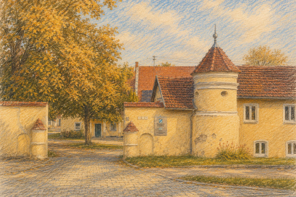 Schloss Straß (Schlossrest) im Landkreis Neuburg-Schrobenhausen