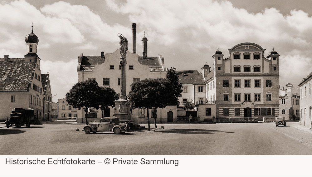 Adelssitz Grafing - Historische Echtfotokarte Adelssitz Grafing im Landkreis Ebersberg