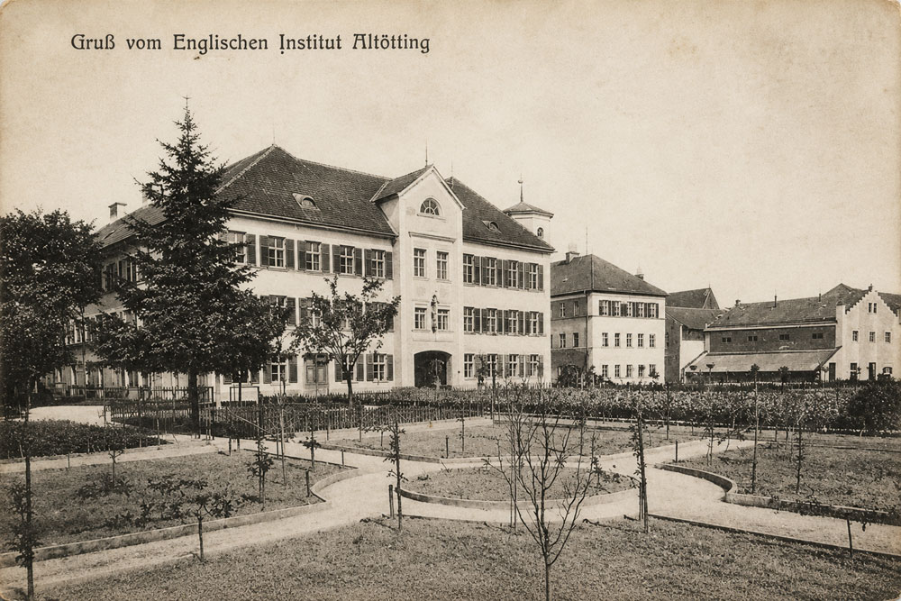 Kloster St. Joseph (Altötting) (Kloster der Englischen Fräulein) – Historische Echtfotokarte Kloster St. Joseph (Altötting) (Kloster der Englischen Fräulein) im Landkreis Altötting