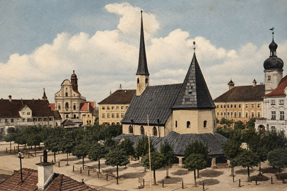 Kapuzinerkloster Altötting (ehemaliges Kloster der Franziskaner-Reformaten) – Historische Ansichtskarte, 1908 gelaufen Kapuzinerkloster Altötting (ehemaliges Kloster der Franziskaner-Reformaten) im Landkreis Altötting
