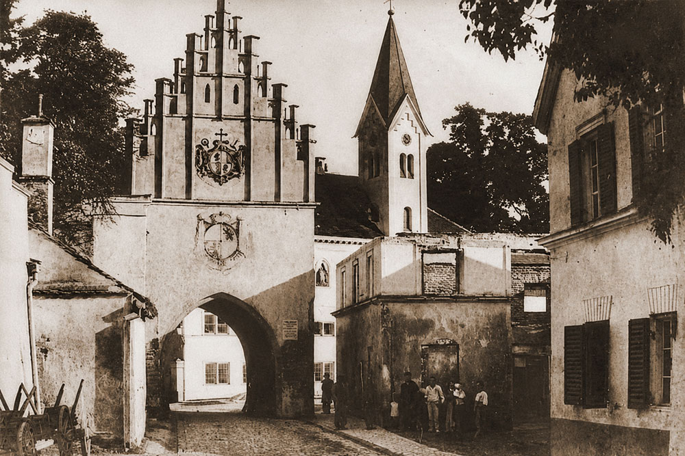 Stadtbefestigung Freising – Historische Ansicht, 1878 Stadtbefestigung Freising im Landkreis Freising