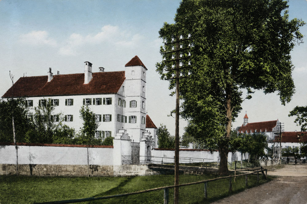 Schloss Kolberg (Josephsburg, Kolbergschlössl, Sitz Kolberg, Schloss Neukolberg, Kolberschlösschen, Josefsburg) - Historische Künstlerkarte, 1921 gelaufen Schloss Kolberg (Josephsburg, Kolbergschlössl, Sitz Kolberg, Schloss Neukolberg, Kolberschlösschen, Josefsburg) im Landkreis Altötting