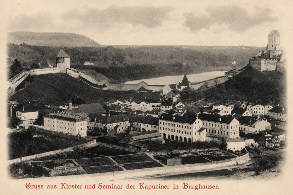 Kloster Raitenhaslach (ehemalige Abtei der Zisterzienser) - Historische Grußkarte, 1901 gelaufen Kloster Raitenhaslach (ehemalige Abtei der Zisterzienser) im Landkreis Altötting