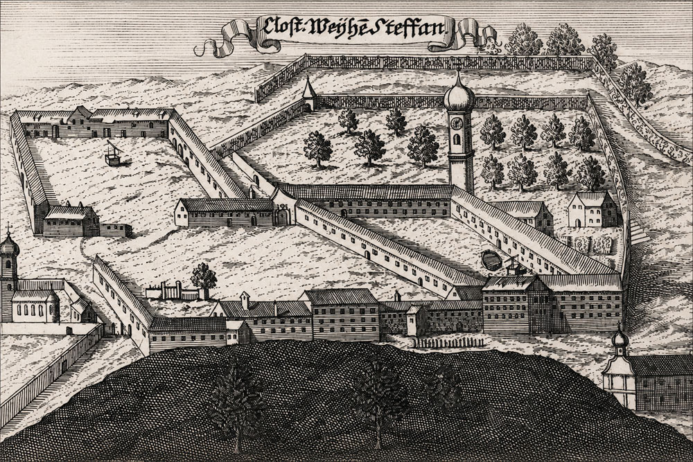 Kloster Weihenstephan (ehemalige Abtei der Benediktiner und früheres Säkularkanonikerstift) im Landkreis Freising
