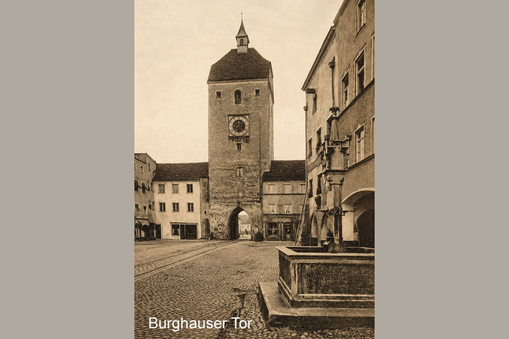 Stadtbefestigung Neuötting - Historische Aufnahme Stadtbefestigung Neuötting im Landkreis Altötting