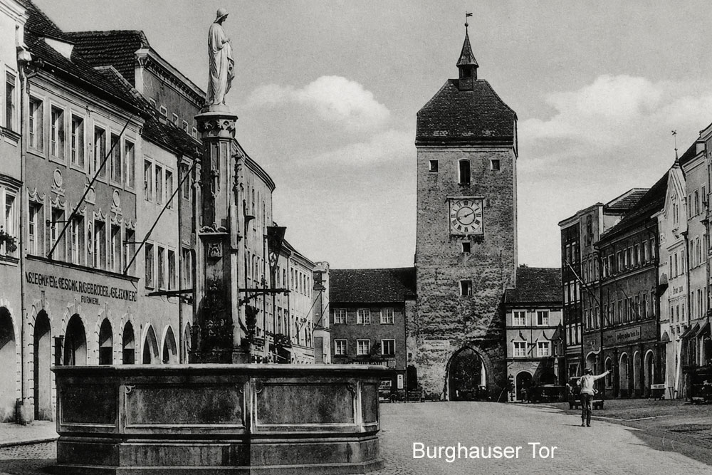 Stadtbefestigung Neuötting - Historische Echtfotokarte Stadtbefestigung Neuötting im Landkreis Altötting