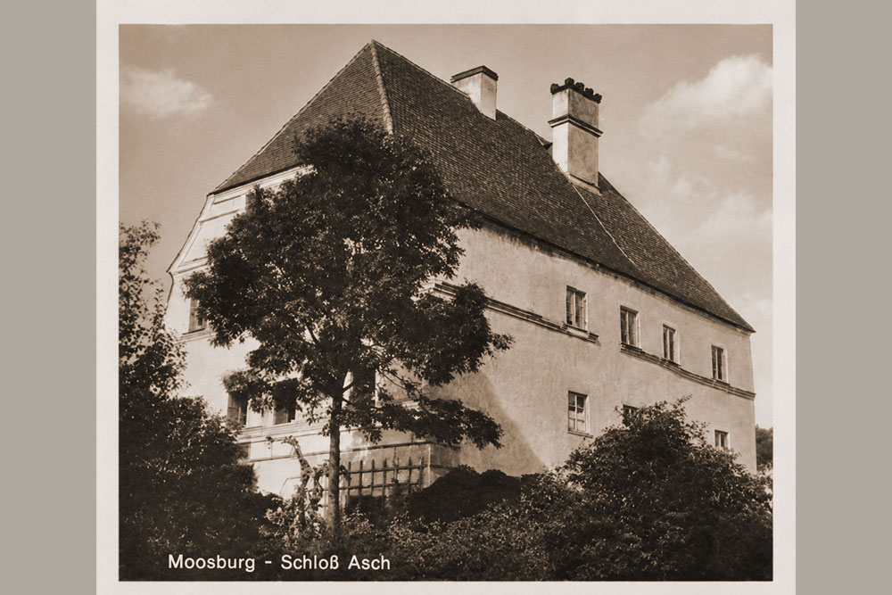 Schloss Asch (Adelssitz Asch) - Historische Aufnahme, um 1950 Schloss Asch (Adelssitz Asch) im Landkreis Freising
