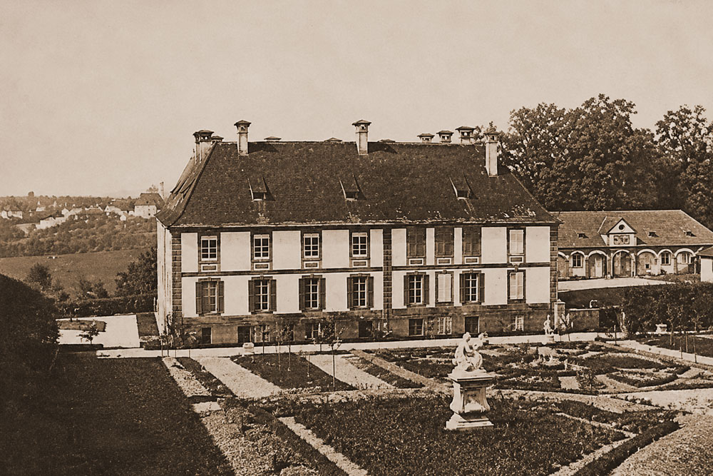Schloss Frauenbühl (Schloss Winhöring) - Historische Ansichtskarte, 1899 gelaufen Schloss Frauenbühl (Schloss Winhöring) im Landkreis Altötting