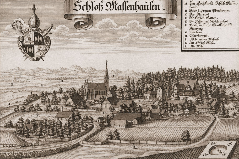 Schloss Massenhausen (Burgstall Massenhausen) im Landkreis Freising