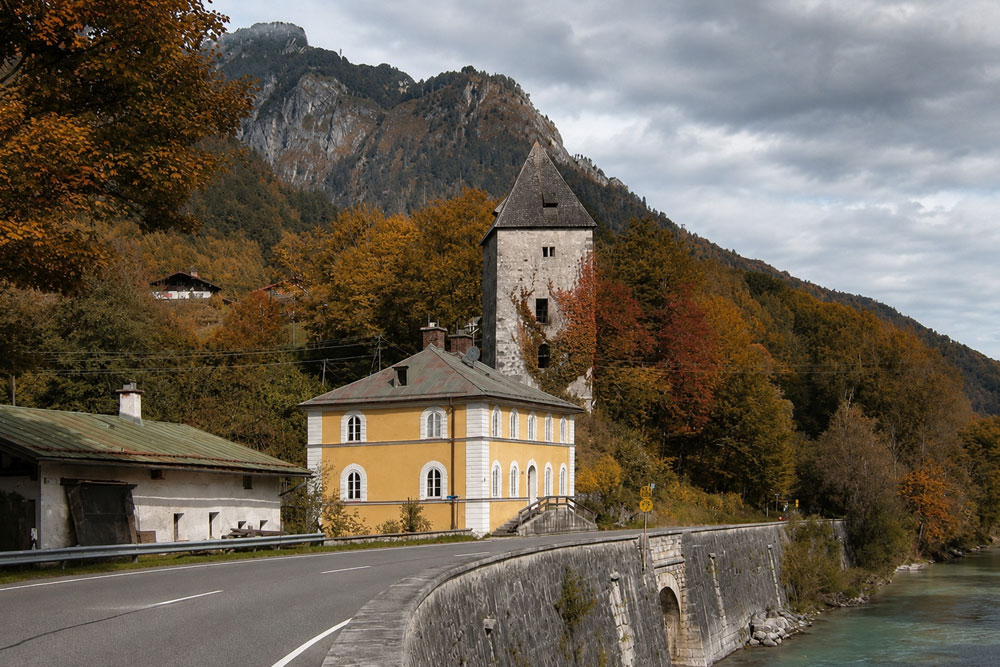 Turm Schellenberg (Passturm, Klause) Turm Schellenberg (Passturm, Klause) im Landkreis Berchtesgadener Land