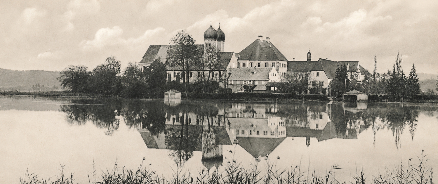 "Schloss Seeon" - Historische Ansichtskarte, um 1910
