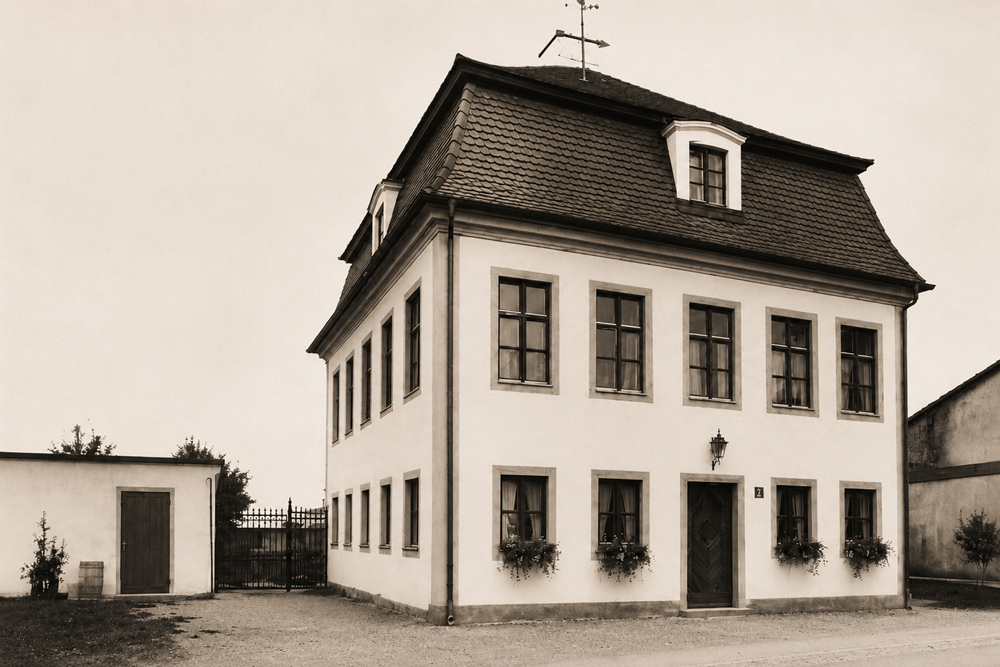 Schloss Knodorf - Historische Aufnahme, um 1960 Schloss Knodorf im Landkreis Pfaffenhofen an der Ilm