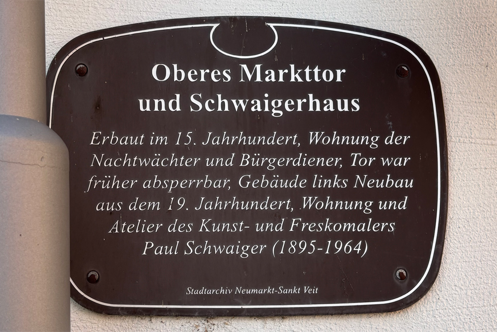 Stadtbefestigung Neumarkt-Sankt Veit - Oberes Markttor Stadtbefestigung Neumarkt-Sankt Veit im Landkreis Mühldorf am Inn